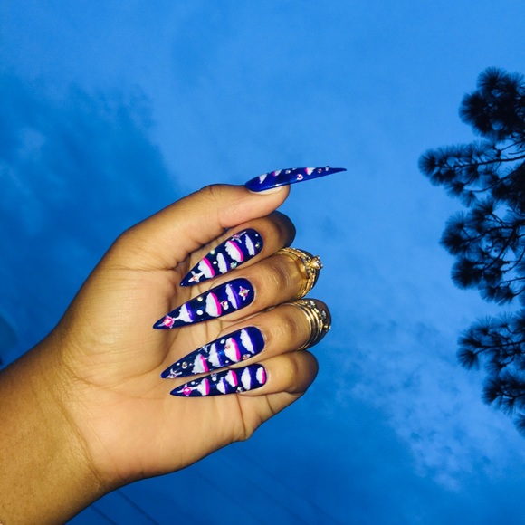 ☁️Cloudii Dreamz Press On Nails-XLong Med Stiletto - Picture 11 of 11